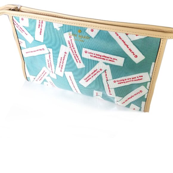 Kate Spade 'Fortunes' Medium Heddy Travel Cosmetic Case, Dusty Jade - Picture 4 of 7